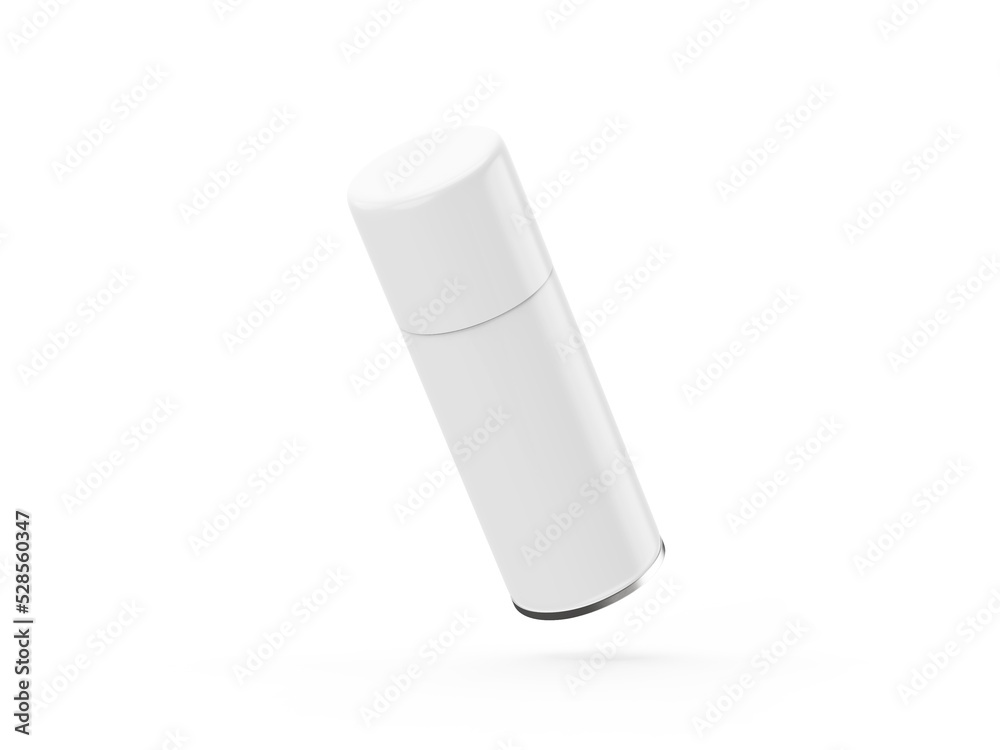 Aerosol tin can on white background