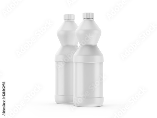 Detergent bottle on white background