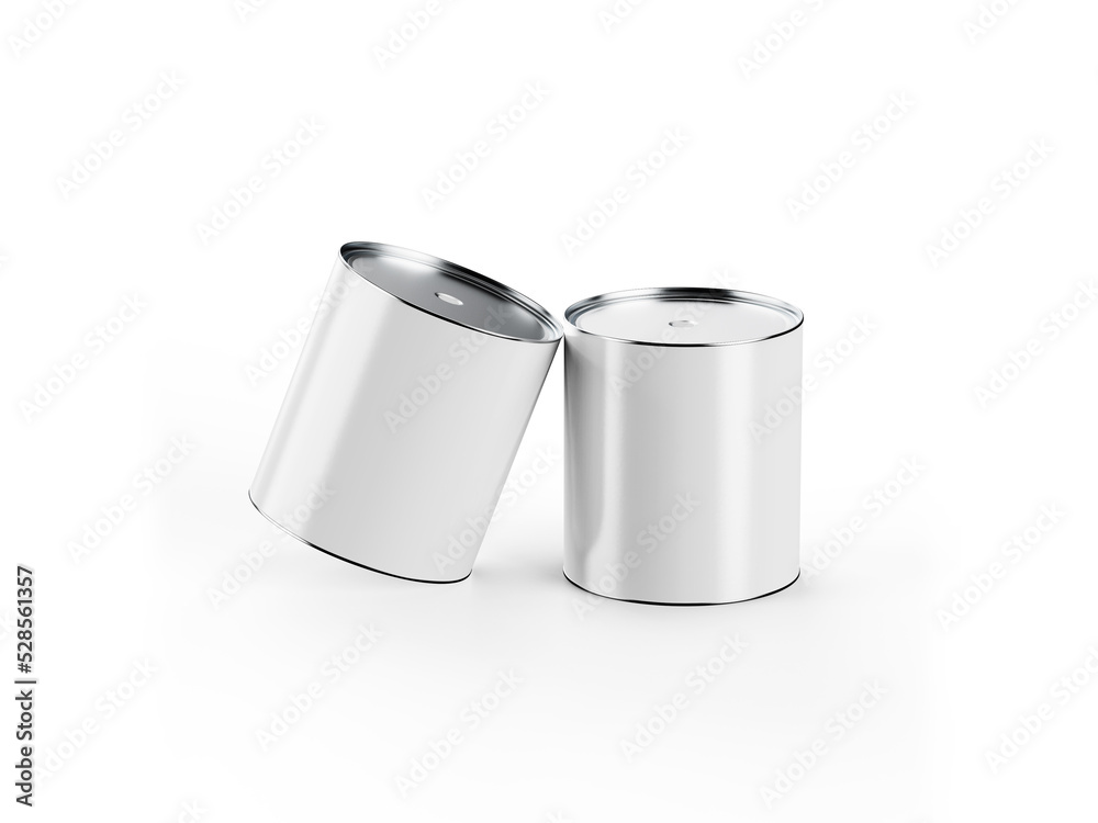 Metal paint can on white background Metal paint can on white background