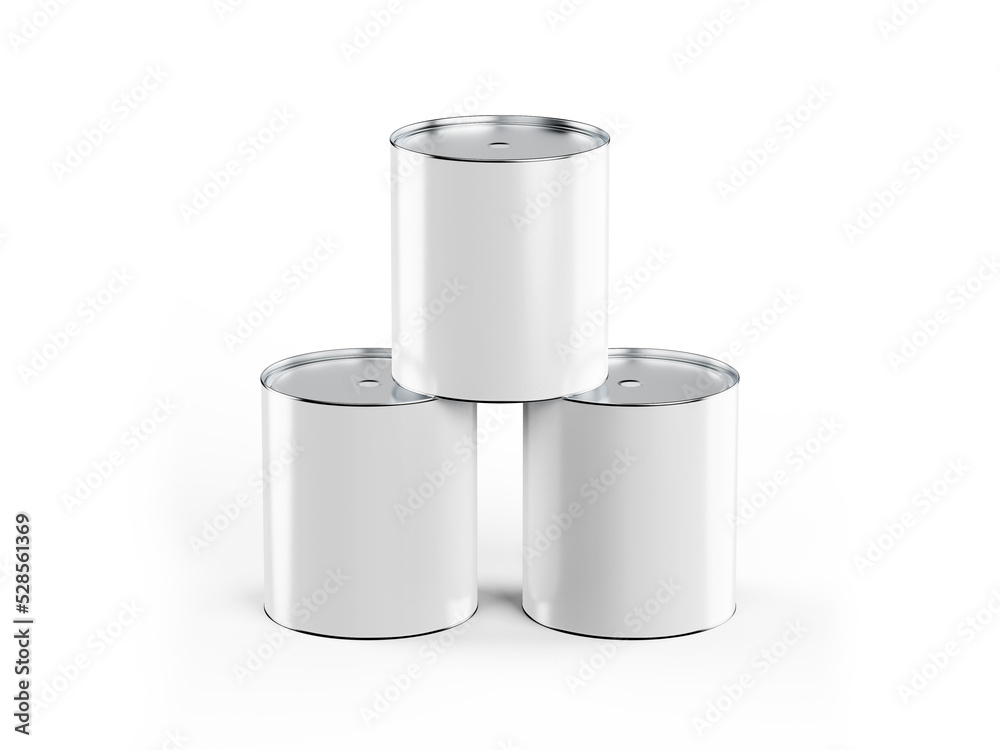 Metal paint can on white background Metal paint can on white background