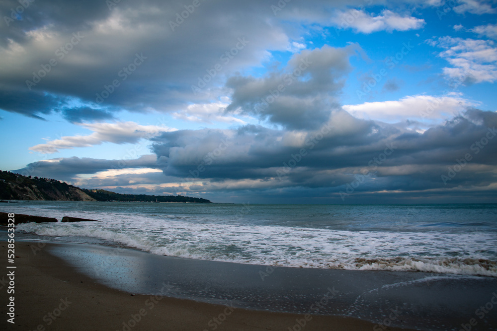 Landscape view from Varna bay, Black sea coast, Bulgaria