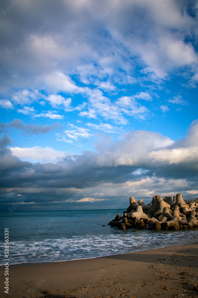Landscape view from Varna bay, Black sea coast, Bulgaria