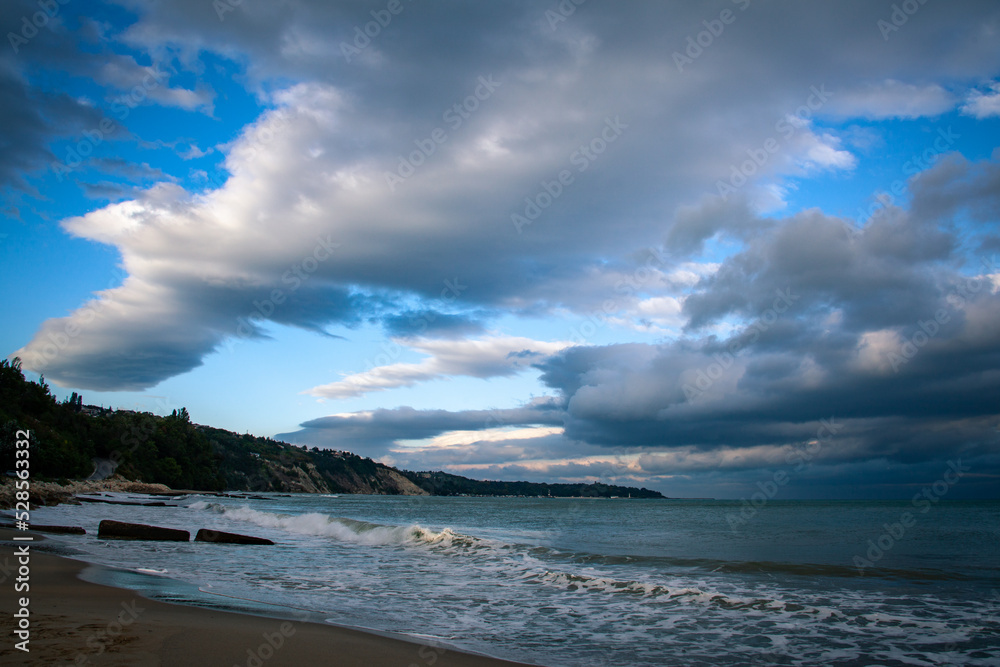 Landscape view from Varna bay, Black sea coast, Bulgaria