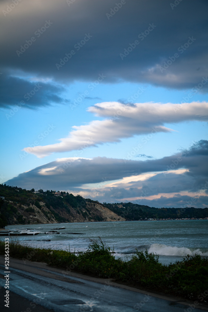 Landscape view from Varna bay, Black sea coast, Bulgaria