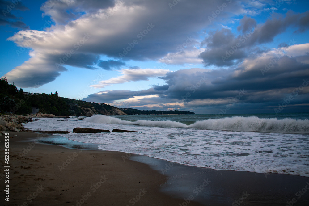 Landscape view from Varna bay, Black sea coast, Bulgaria