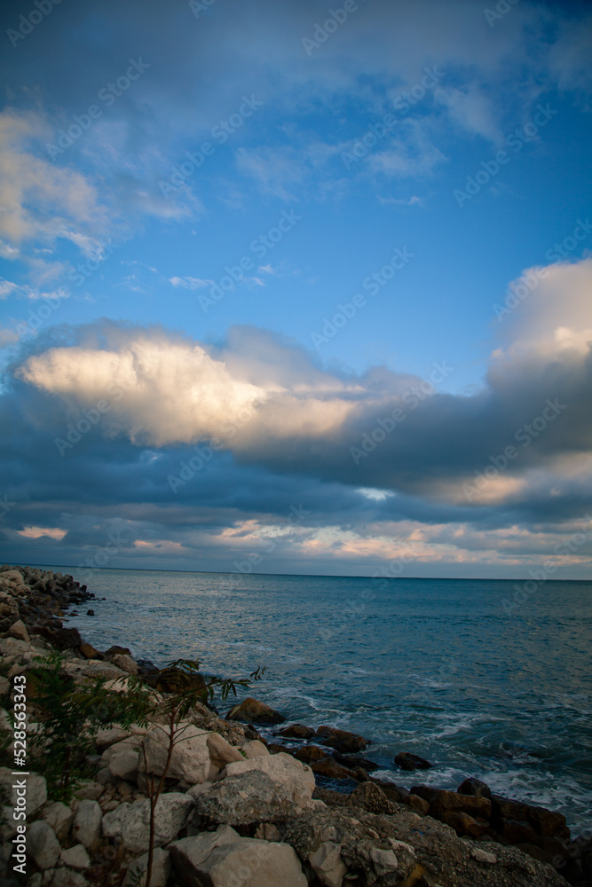 Landscape view from Varna bay, Black sea coast, Bulgaria