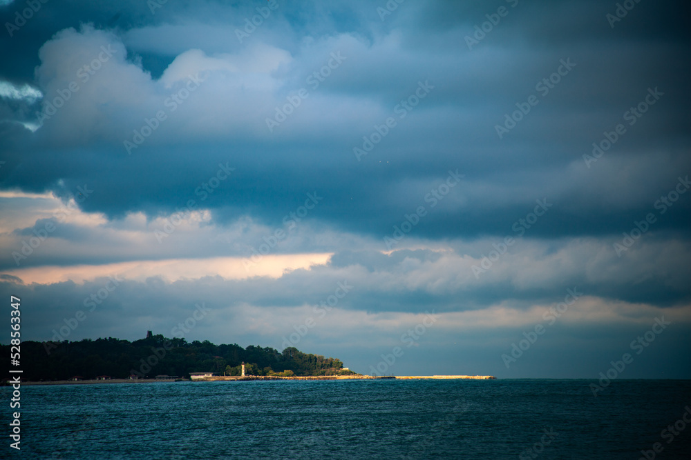 Landscape view from Varna bay, Black sea coast, Bulgaria