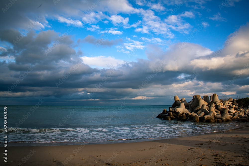 Landscape view from Varna bay, Black sea coast, Bulgaria
