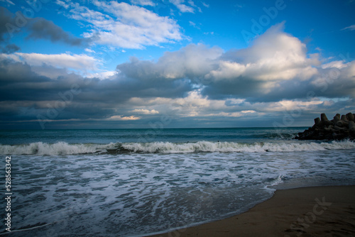 Landscape view from Varna bay, Black sea coast, Bulgaria