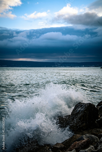 Obraz na płótnie Landscape view from Varna bay, Black sea coast, Bulgaria w salonie