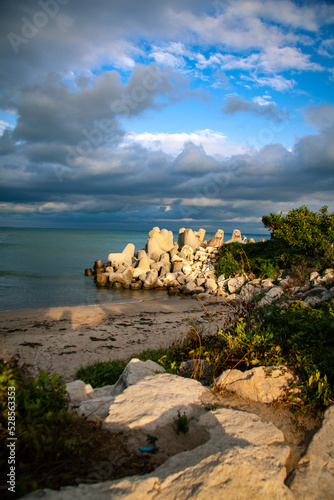 Obraz na płótnie Landscape view from Varna bay, Black sea coast, Bulgaria w salonie