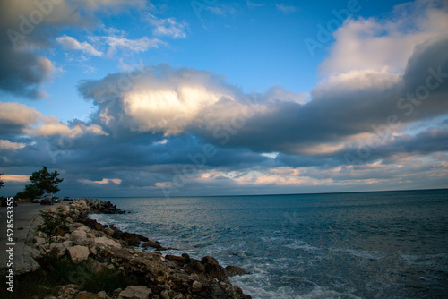 Landscape view from Varna bay, Black sea coast, Bulgaria