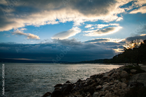 Obraz na płótnie Landscape view from Varna bay, Black sea coast, Bulgaria w salonie