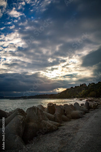 Obraz na płótnie Landscape view from Varna bay, Black sea coast, Bulgaria w salonie