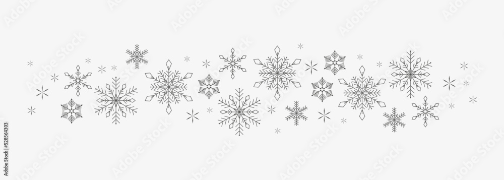Simple vector snowflakes banner Simple vector snowflakes banner