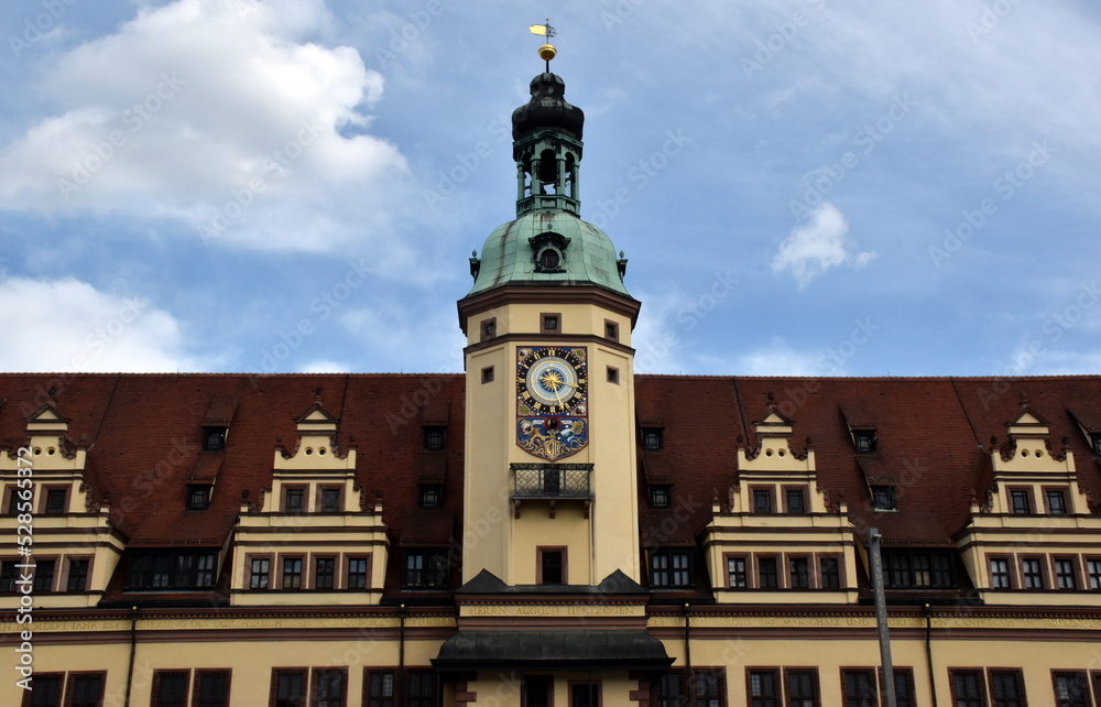 Altes Rathaus auf dem Marktplatz von Leipzig