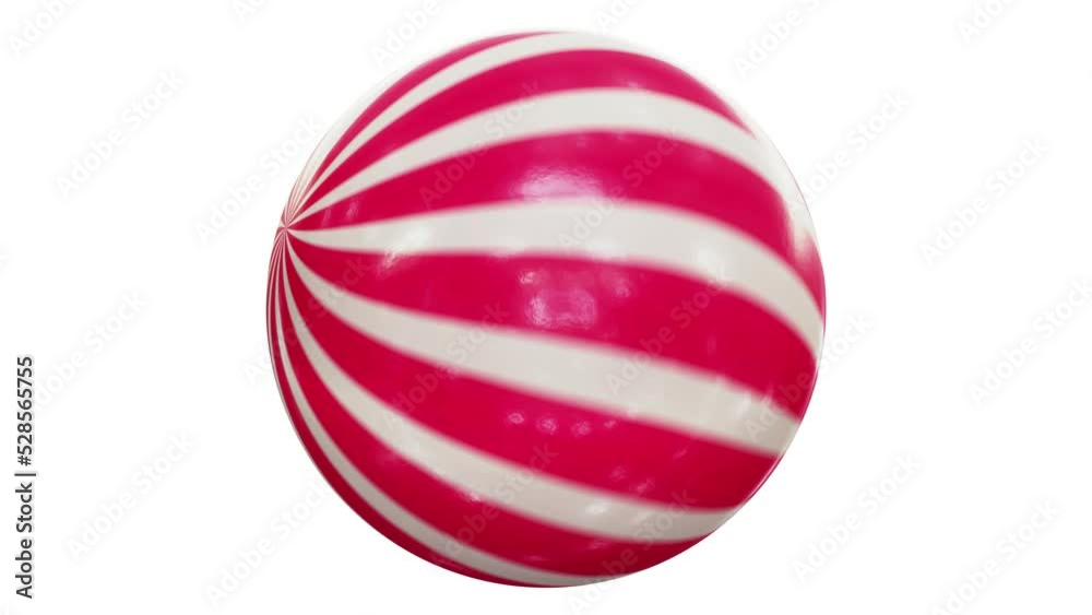 Realistic looping 3D animation of the beautiful spinning delicious striped cherry candy rendered in UHD with alpha matte Realistic looping 3D animation of the beautiful spinning delicious striped cherry candy rendered in UHD with alpha matte