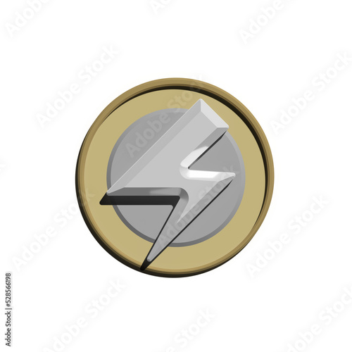 Electric energy money 3D rendering