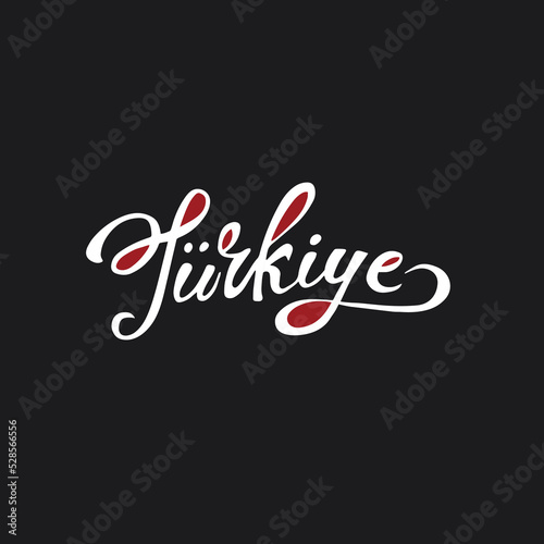 Turkiye Turkey lettering