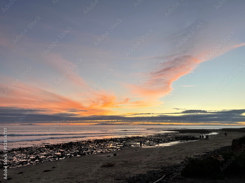 sunset on the beach