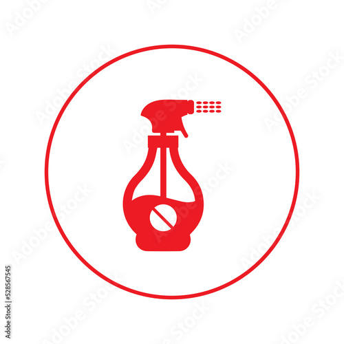 Aerosol insecticide spray bottle icon | Circle version icon |