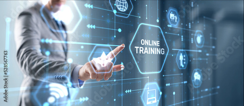 Training online Webinar E-learning Skills Business Concept