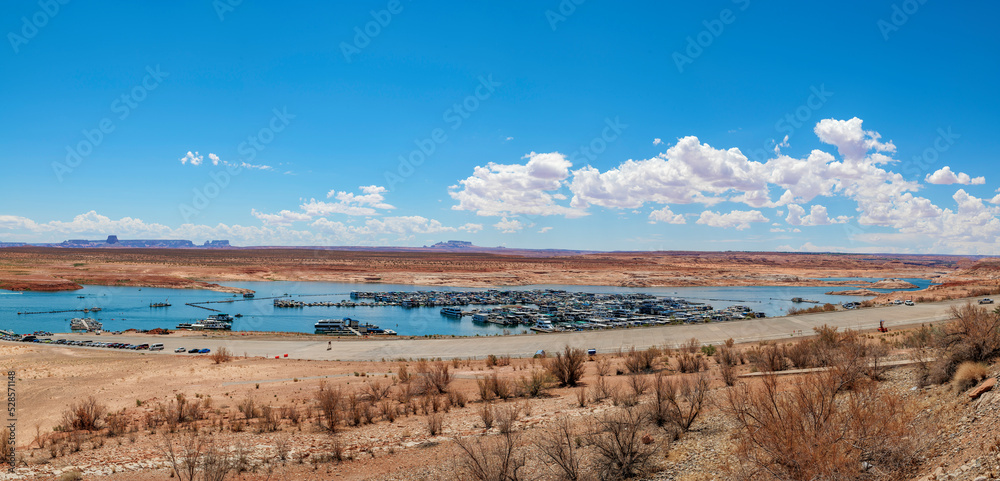Record low water level at Lake Powell Marina Record low water level at Lake Powell Marina