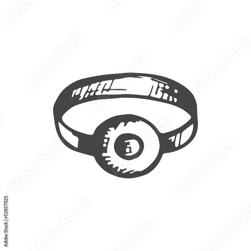ring female bijouterie vector hand sketch isolated