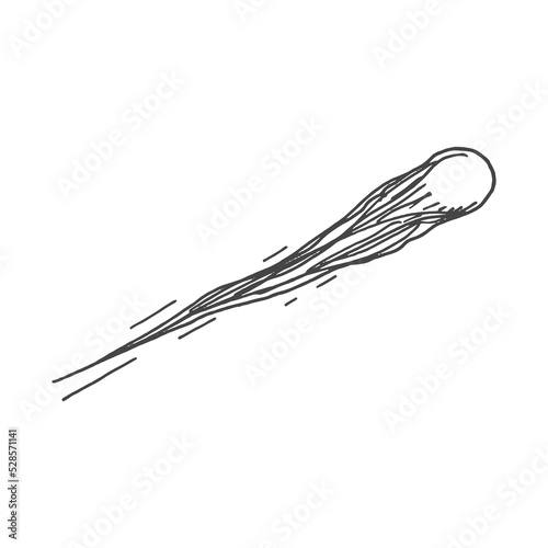 space comet. sketch vector illustration