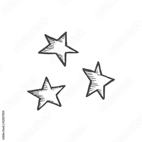 stars bright sketch vector illustration