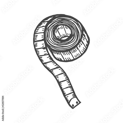 tailor centimeter vector sketch isolated