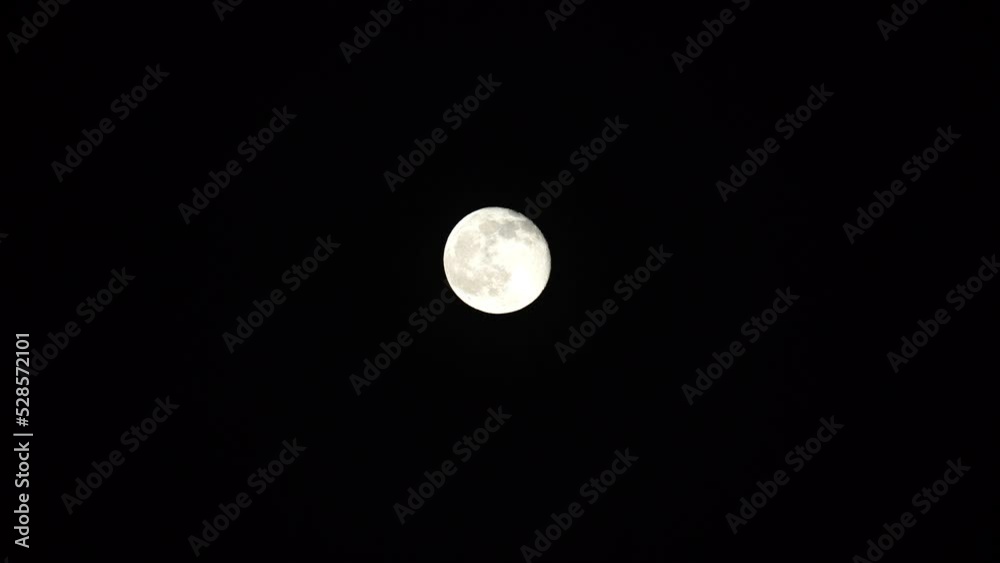 Lockdown Shot Of Bright Super Moon In Sky - Santa Monica, California Lockdown Shot Of Bright Super Moon In Sky - Santa Monica, California