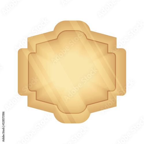 gold badge flat icon