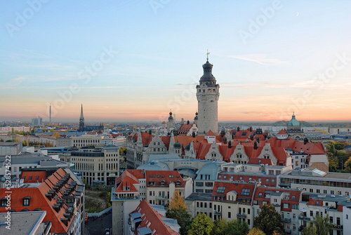 Foto Leipzig Germany panorama view from the Thomas church