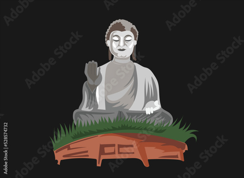 Tian tan buddha vector illustration
