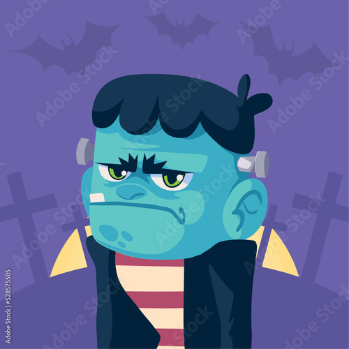 halloween frankenstein portrait