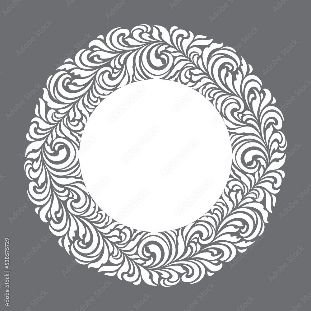 Template frame design for floral frame. Template frame design for floral frame.
