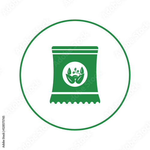 Fertilizer plant seeds packet icon | Circle version icon |