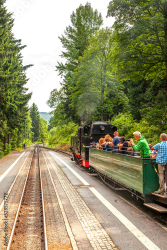 Fichtelbergbahn, Schmalspurbahn, Erzgebirge, Oberwiesenthal, Sachsen, Deutschland  photo