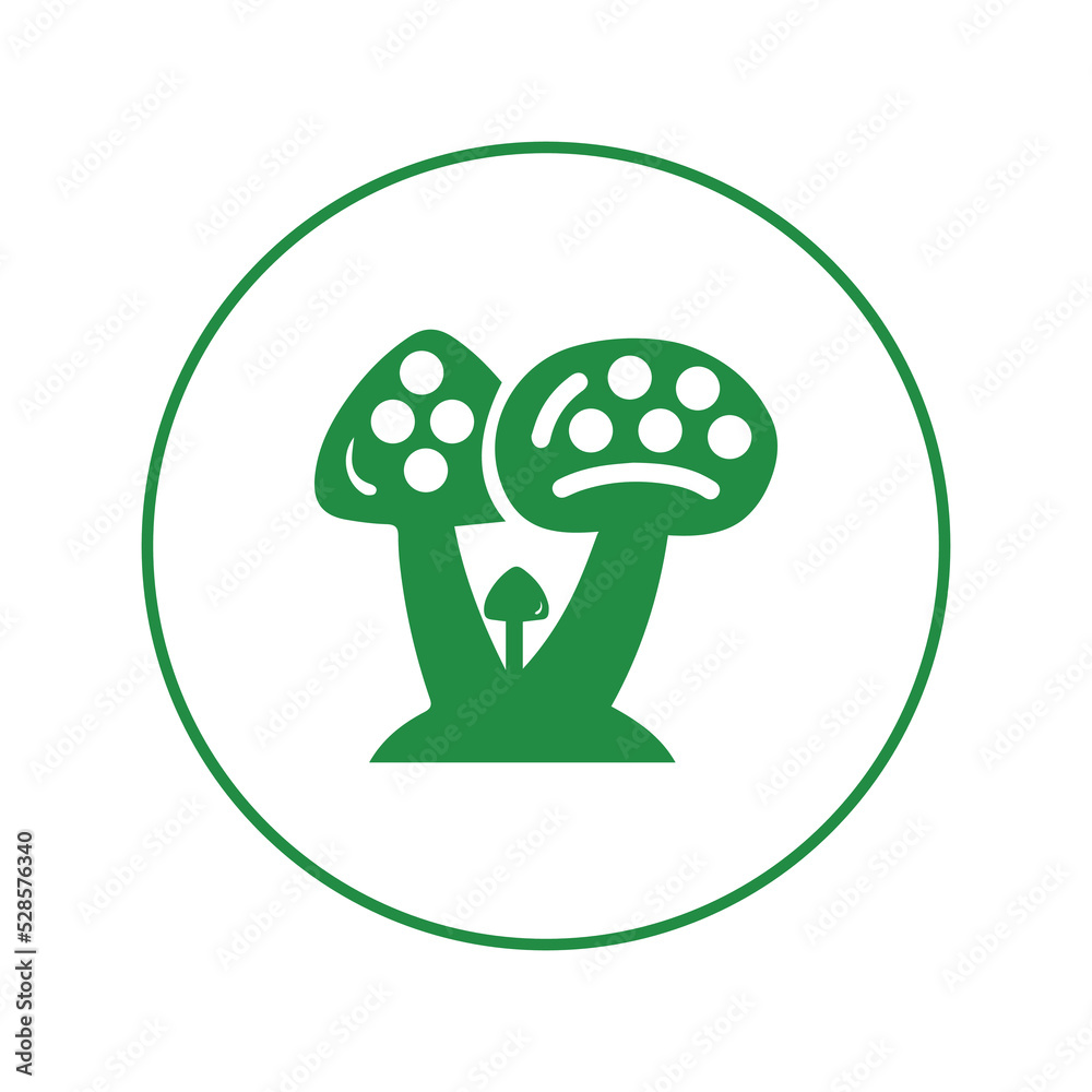Fototapeta premium Amanita tasty food mushroom icon | Circle version icon |