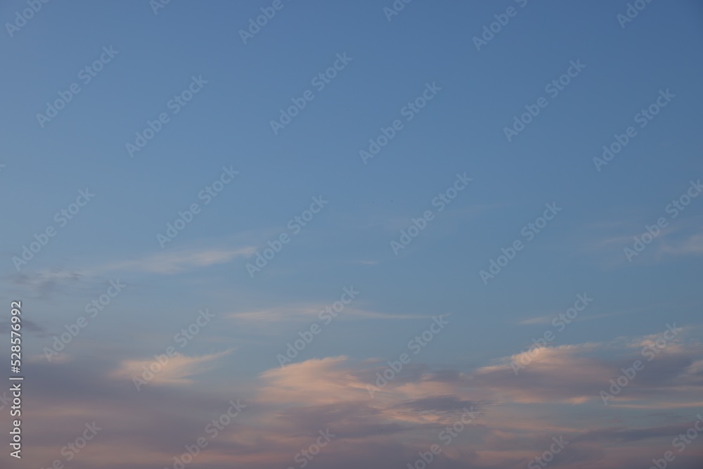 Picturesque view of beautiful blue sky with clouds