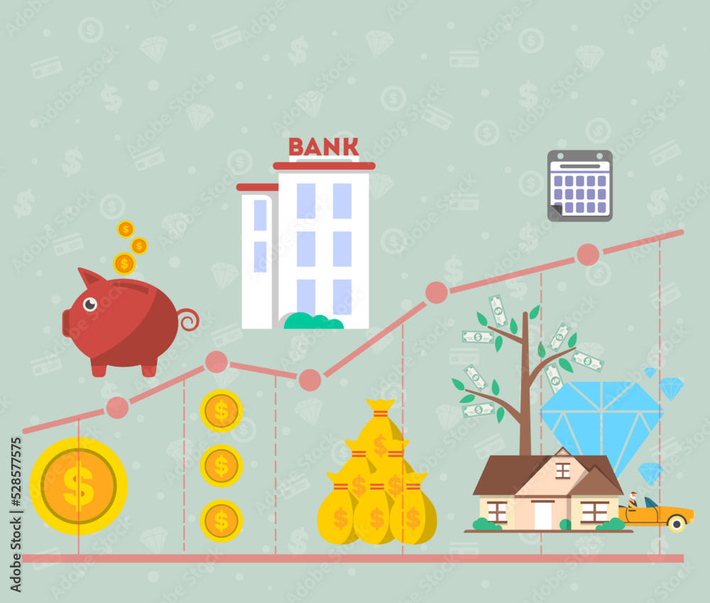 Investment in old age infographics vector illustration. Presentation of