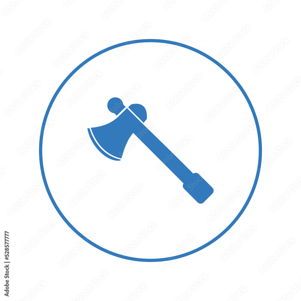 Woodcutting axe tool icon | Circle version icon | Woodcutting axe tool icon | Circle version icon |
