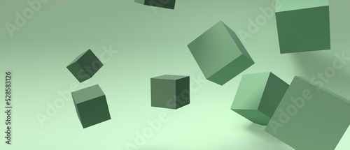 Fototapeta Naklejka Na Ścianę i Meble -  Abstract 3D render illustration of cube shapes