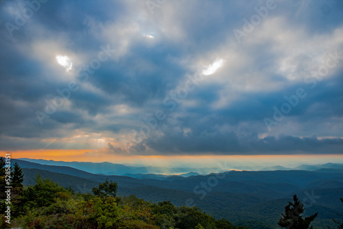 Blue Ridge mountains sunrise