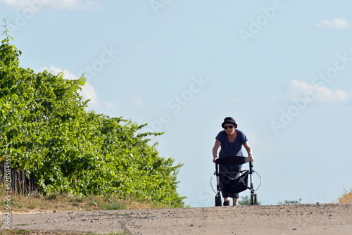 frau mit rollator unterwegs © lotharnahler