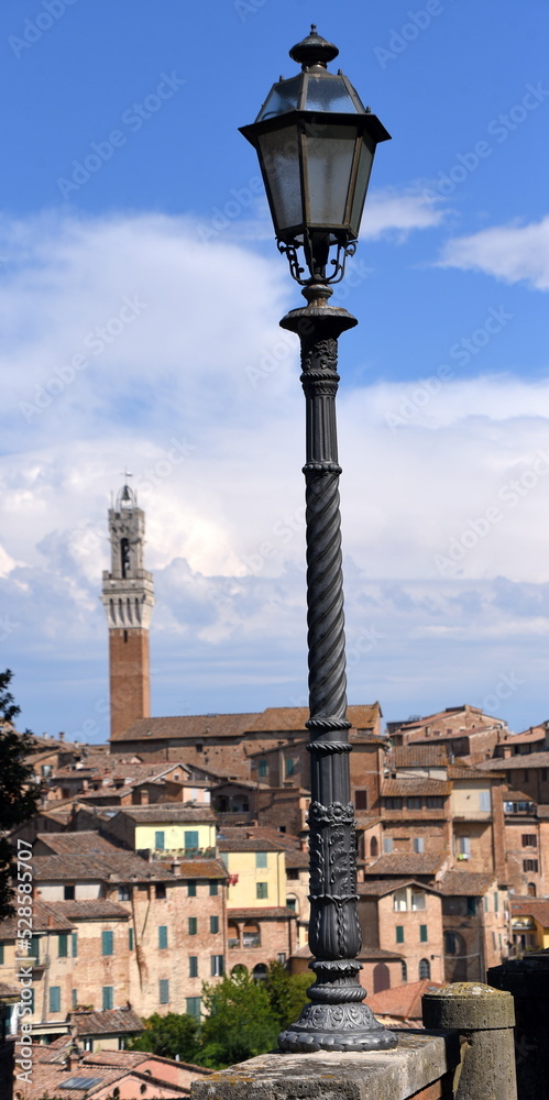 Altstadt von Siena mit Torre del Mangia im Hintergrund