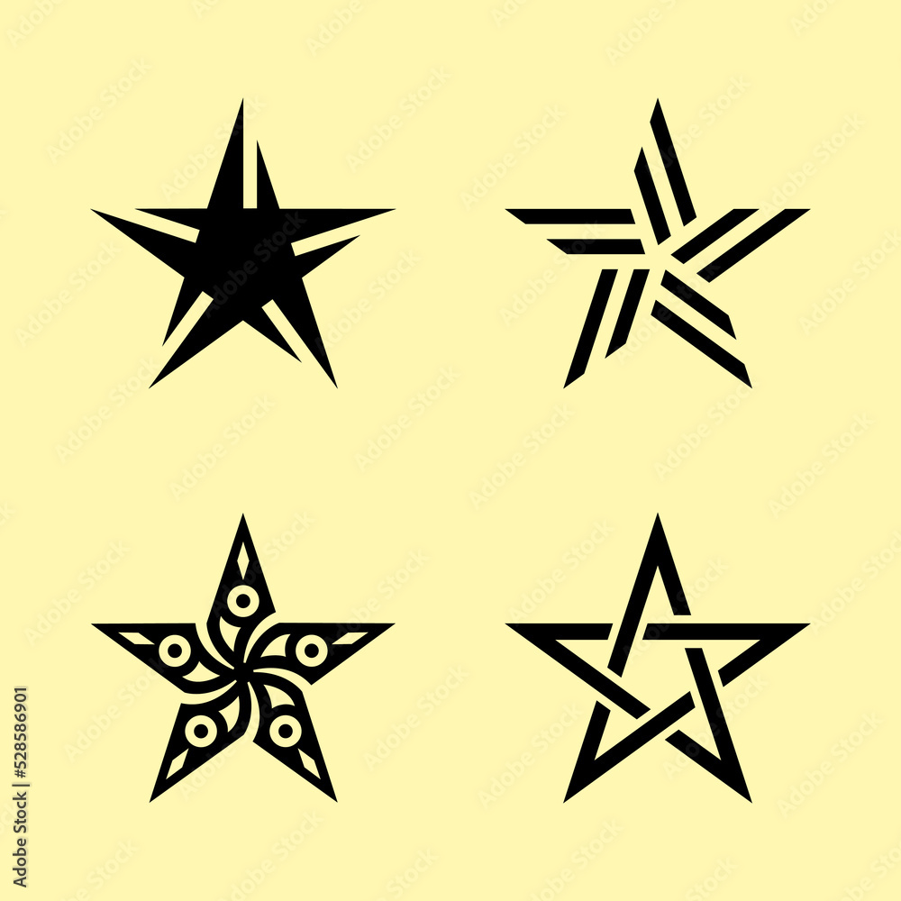 Obraz premium Stars pack vector design with various shapes style