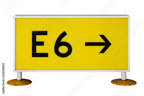 Taxiway Rollwegweiser Schild Zeichen für Runway Flughafenbeschilderung auf Flughafen Signal Befeuerung
