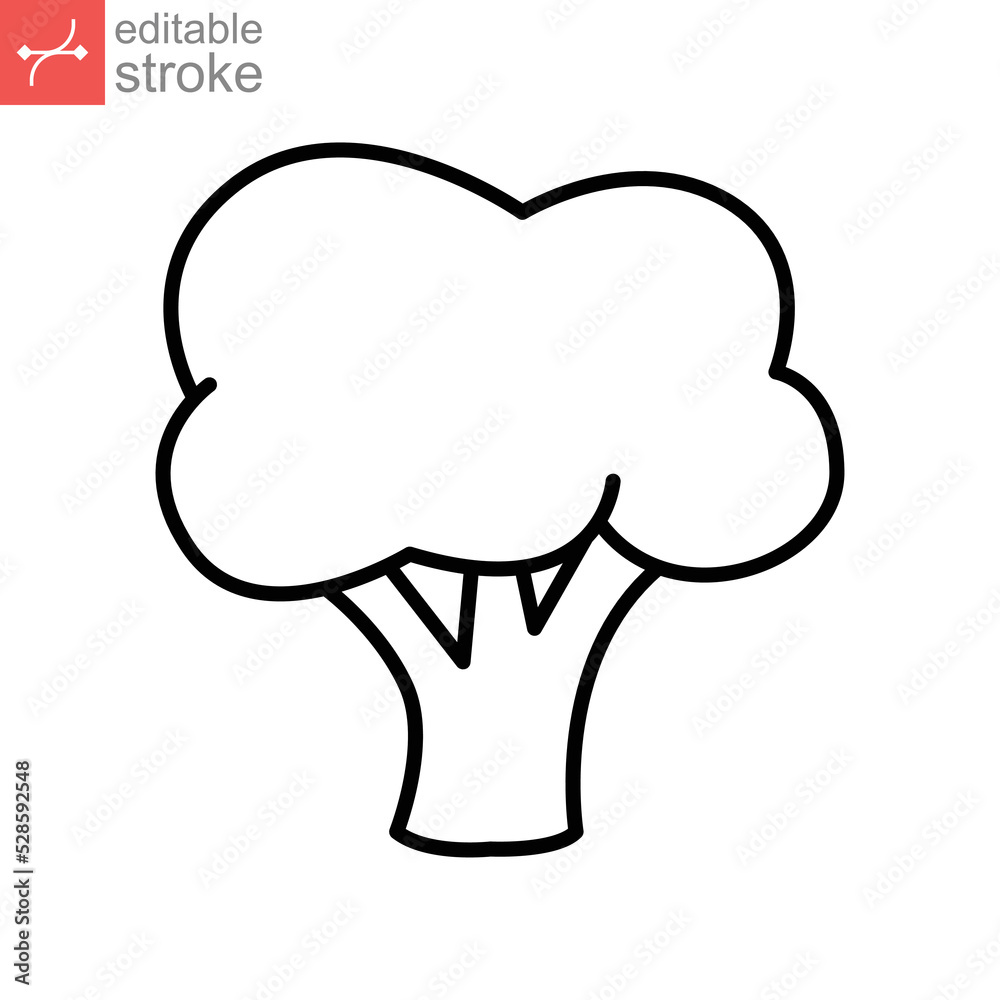 Broccoli icon. Nature vegetable organic food nutrition. Fresh healthy garden harvest. cabbage, cauliflower editable stroke outline style pictogram vector illustration design on white background EPS 10 Broccoli icon. Nature vegetable organic food nutrition. Fresh healthy garden harvest. cabbage, cauliflower editable stroke outline style pictogram vector illustration design on white background EPS 10